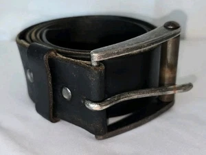 Old Navy dunkelbrauner echt italienischer Leder eleganter Gürtel Herren Größe 36 - Bild 1 von 8
