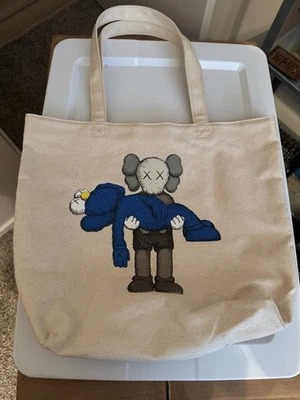 Bolso de Mano UNIQLO x Kaws 2019 Verano UT BFF Lona Blanco Foto 1 de 4
