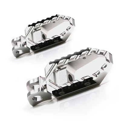 TRC Rider Front Silver Wide Touring Foot Pegs For Kawasaki Ninja 300R 2013-2017 Foto 1 de 4