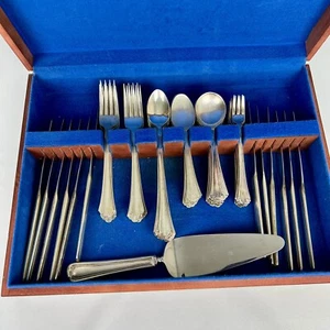 Vintage Victor S Co A1+ Silverplate Flatware Spoons Forks Knives Lot of 69 w Box - Picture 1 of 18