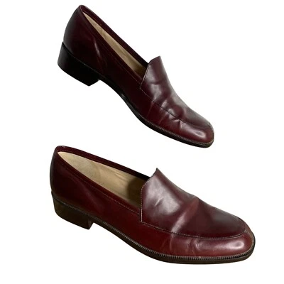 Mocasines sin cordones de cuero marrón Enzo Angiolini Lafayette para mujer 7,5 N Foto 1 de 4