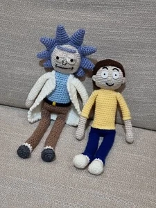 RICK Sanchez & Morty SMITH BAMBOLA Idea Regalo UNCINETTO RICK & MORTY - Foto 1 di 3