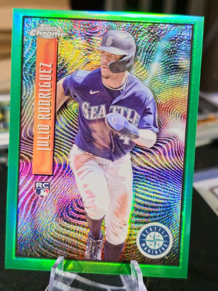 2022 TOPPS CHROME SONIC EXPOSE-GREEN #EX-2 JULIO RODRIGUEZ #67/99 Seattle 🔥  - Image 1 of 4