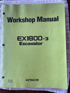 Hitachi EX1800-3 Excavator Workshop Manual Shop Service Book - Picture 1 of 5