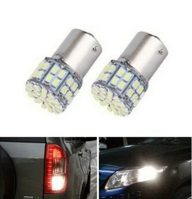 Ampoules P21/5W LED Blanc 6000K 50 SMD feu stop feu arrière RENAULT Clio III - Immagine 1 di 2