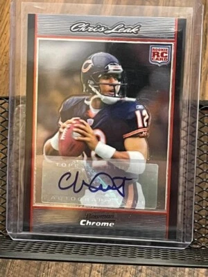 CHRIS LEAK 2007 BOWMAN CHROME BEARS ROOKIE AUTOGRAPH AUTO RC FL GATORS CHAMPION! - Image 1 of 2