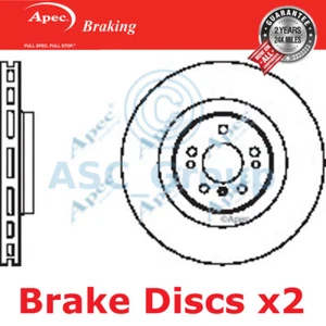 2x Apec BRAKING 350mm Ventilé OE Qualité Remplacement Frein Disques (Paire) - Bild 1 von 1