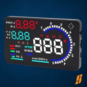 A8 Car HUD Head Up Display OBD II OBD2 Auto Gauge 5.5" Dash Screen Projector - Picture 1 of 9