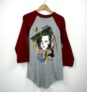 Vtg 80s Boy George Shirt Culture Club Raglan 50/50 Size Large USA - Picture 1 of 10