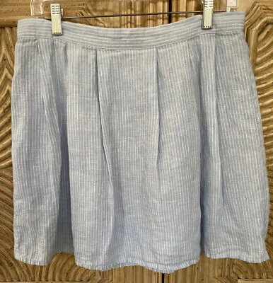 Saia feminina de algodão listrada azul-branco FOREVER 21 tamanho G EXCELENTE - Imagem 1 de 4