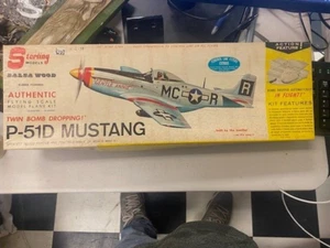 Sterling Models P-51D Mustang Kit A13 Rubber Powered Flying Scale Model USA Read - Picture 1 of 3