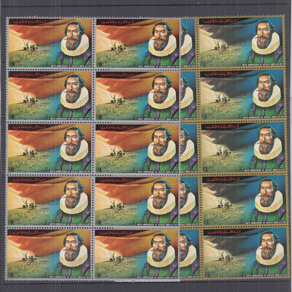 W639. 10x Ajman - MNH - Espacio - Plata + Oro - Famosos Foto 1 de 1