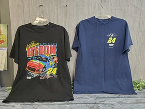 Lot of 2 William Byron #24 Shirts Blue And Black Size Large - Picture 1 of 9