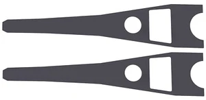 Placas de refuerzo de brazo de control inferior Ford Mercury 1966-80 - Imagen 1 de 1