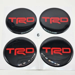 Stickers Resin Reflect Logo Decor Wheels Center Caps for TRD Size 60mm. Set 4pcs - Picture 1 of 10