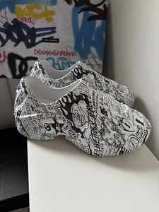 Dolce & Gabbana Juguete Graffiti Estampado Zapatillas bajas Reino Unido 10 PVP £650 - Imagen 1 de 7