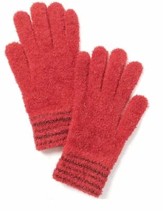 Charter Club Striped-Cuff Chenille Gloves ONE SIZE Red - Picture 1 of 1