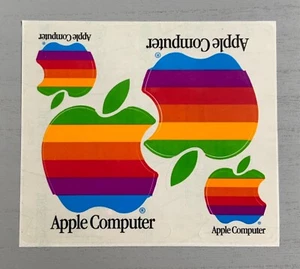 4 Vintage Apple Stickers from 1980 (very old) ref.A - Picture 1 of 4
