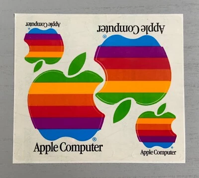 4 Vintage Apple Stickers from 1980 (very old) ref.A - Image 1 of 4