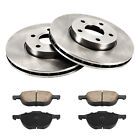 Front Solid Brake Rotors W/ Ceramic Pads Fits 2012-2018 Ford Focus Volvo C30 S40 Volvo C30