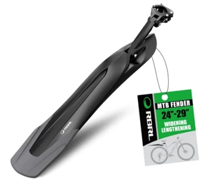 RBRL Bike Ebike REAR Fender Adjustable Bicycle Mudguard 24”-29” Universal Quick - Picture 1 of 13