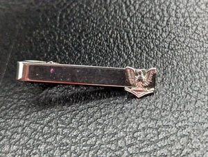 Vintage Silver-tone US Navy Enlisted 3rd Class Tie Clip/Bar C1 - Picture 1 of 4