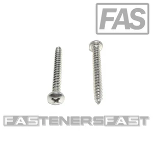 (100) #8 x 1-1/2 Stainless Steel Phillips Pan Head Sheet Metal Screws Type A - Picture 1 of 5