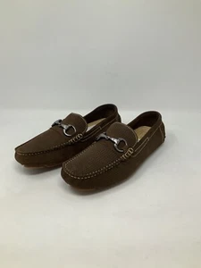 Mocasines de cuero perforado marrón 14th & Union para hombre talla 7 - Imagen 1 de 7