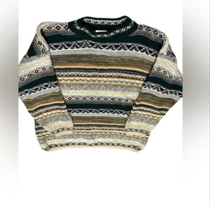 Maglione donna vintage Adina colorato multi texture boho cottagecore artsy taglia M - Foto 1 di 7