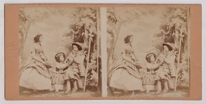 STEREO Scène de genre - Pastorale - Vintage c.1860 - Picture 1 of 1