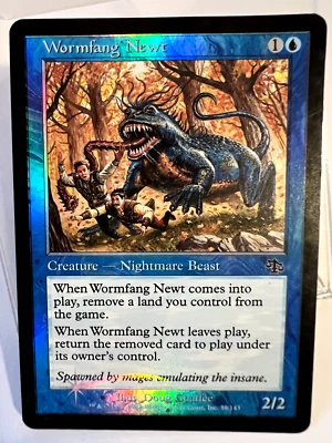 MTG Magic The Gathering Judgment Worming Newt Common Foil LP - Image 1 of 2