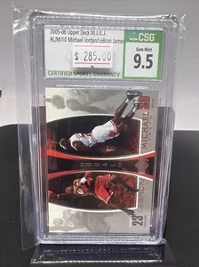 2005-06 Mazzo superiore M.J/L.J. Michael Jordan/Lebron James CSG 9,5 GEMMA NUOVO DI ZECCA - Foto 1 di 2
