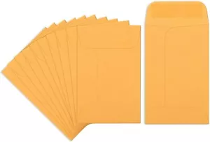 10 Kraft Münze/Samen Umschläge 2,25 Zoll x 3,5 Zoll #1 Kleinteile gummierte Klappe Umschlag - Bild 1 von 4