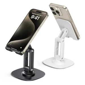 Cell Phone Stand for Desk, 2 Pack Adjustable Foldable Phone Black & White - Picture 1 of 7