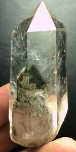66g NATURAL Fantasma 'Verde Fantasma' Lemuria CUARZO Punta de Cristal Pulido U428 - Imagen 1 de 8