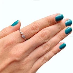 Cluster Art Deco Engagement Engagement Ring 14k Gold Pearl Diamond Jewelry - Picture 1 of 4