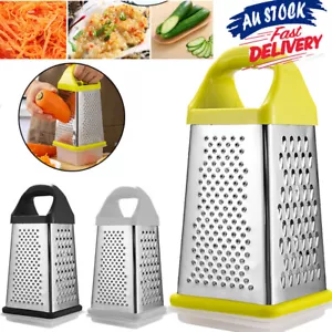 4-Sided Food Grater Four Sides New Carrot Cheese Shredder Stainless Steel Box AU - Picture 1 of 18
