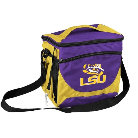 LSU Tigers 24 Can Cooler [NEW] NCAA Ice Cookout BBQ Drink Lunch Tailgate Cover