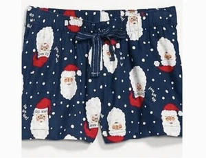 Old Navy Women’s Size 2X ~ Flannel Boxer Pajama Shorts ~ Cocoa Santa .. NWT - Picture 1 of 2