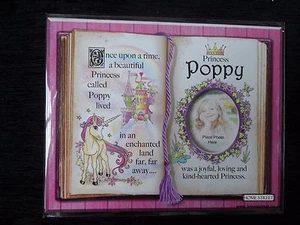 Poppy Princess Unicorn Mount Gift With Verse And Photo Space - Choose A Frame - Picture 1 of 1