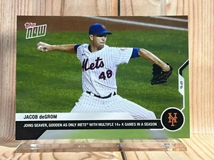 Jacob deGrom 2020 Topps NOW #296 New York Mets-Multiple 14+ K Games in a Season - Picture 1 of 1
