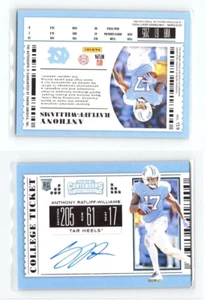 2019 Panini Contenders Draft Auto Anthony Ratliff-Williams #159 Rookie RC - Picture 1 of 1