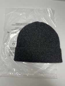 Cashmere Blend Beanie Hat Gray H&M Ribbed Winter Indie Sleaze Grunge Street - Picture 1 of 2