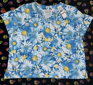 Women's Alfred Dunner 3X Top New With Tags Daisy Print super cute MUST SEE $58 - Picture 1 of 11