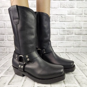 Cody James Arnés Motocicleta Para Hombre Talla 8.5 EE Cuero Negro Motociclista Punta Cuadrada Bota - Imagen 1 de 11