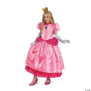 Halloween Girl's Elevated Super Mario Bros™ Princess Peach Costume - Small 4-6x - Picture 1 of 4