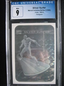 1990 Marvel Universe Series 1 Impel #MH3 Silver Surfer Hologram CGC 9 Mint - Picture 1 of 7