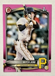 2025 Bowman 1st Mitch Jebb Pink #/175 Pittsburgh Pirates  - Picture 1 of 2