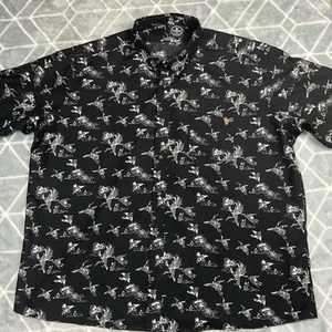 Guinness Short Sleeve Button Up Shirt Men’s Size 4XL Bird Pattern - Picture 1 of 7