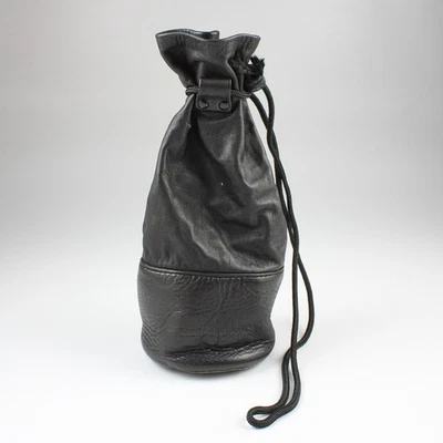 Minolta - Bolsa suave de cuero negro - Bolsa de transporte para lentes - 9" H x 3,5" D exterior Foto 1 de 4